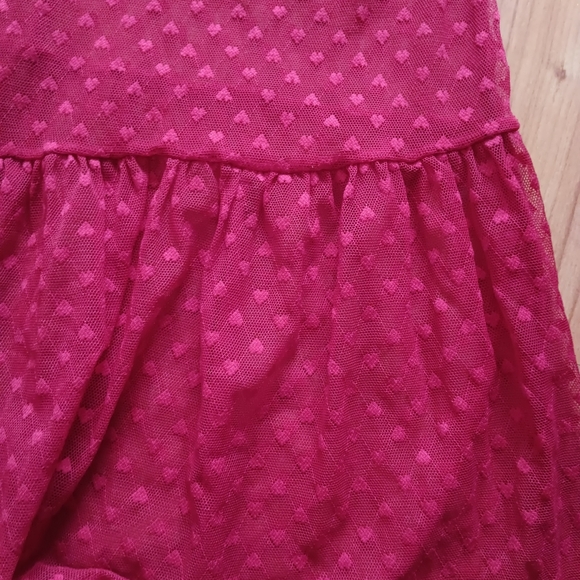 Jessica Simpson  Babydoll  Red Sheer Micro Heart Keyhole on The Back Y2K Goth - Picture 2 of 9